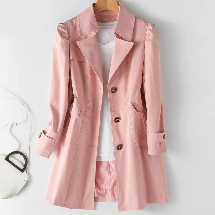 Women’s Jacket with Lapel Collar and Pockets