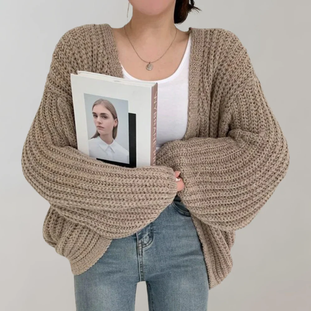 Women’s Knitted Cardigan with Open Front