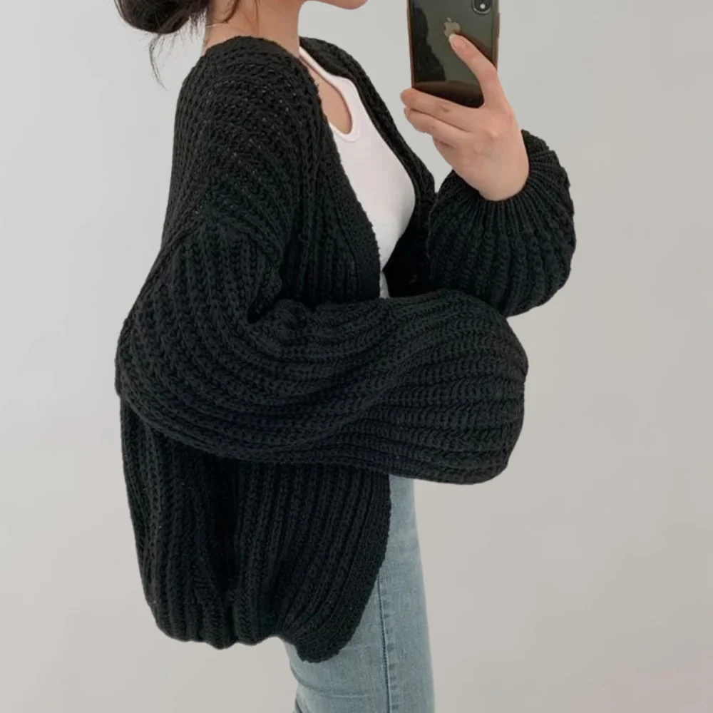 Women’s Knitted Cardigan with Open Front