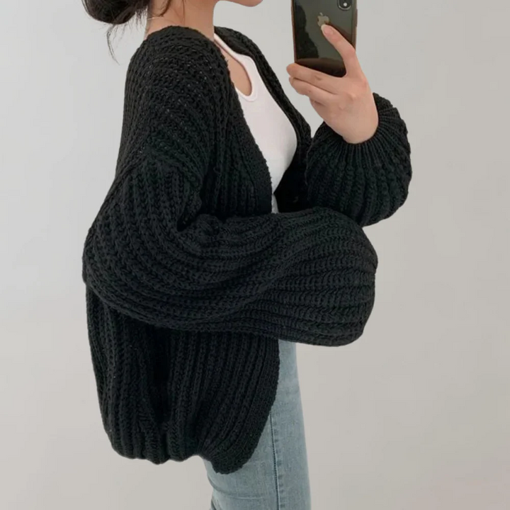 Women’s Knitted Cardigan with Open Front