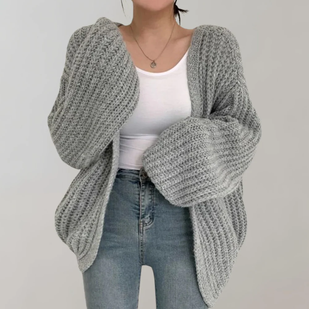 Women’s Knitted Cardigan with Open Front