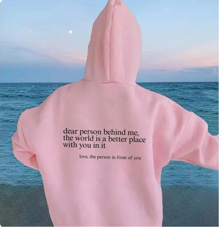 Women’s Long-Sleeve Hoodie with Printed Back