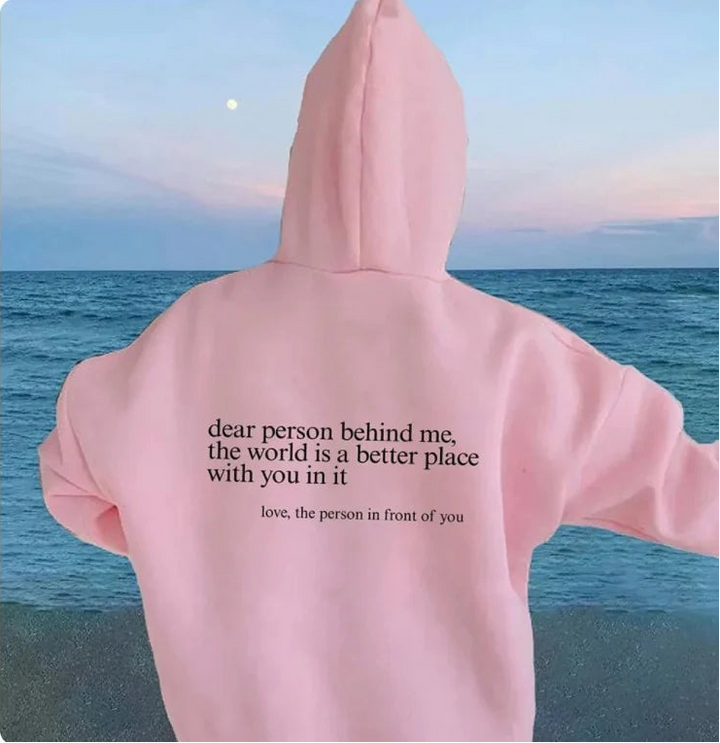 Women’s Long-Sleeve Hoodie with Printed Back