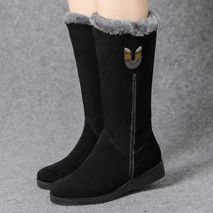 Women’s Mid-Calf Boots with Faux Fur
