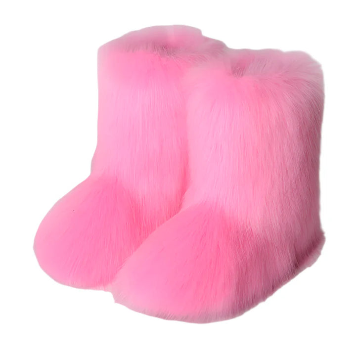 Women’s Mid-Calf Faux Fur Slip-On Boots