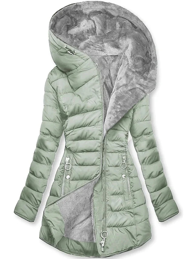 Women’s Puffer Jacket with Faux Fur Lining
