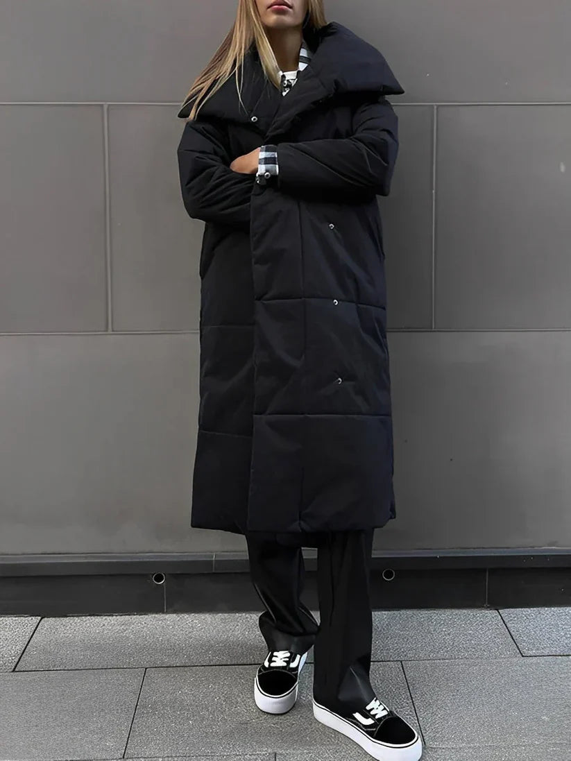 Women’s Puffer Jacket with Tie Belt