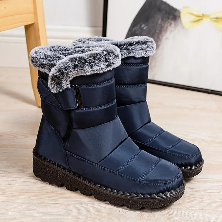 Women’s Quilted Ankle Boots with Faux Fur
