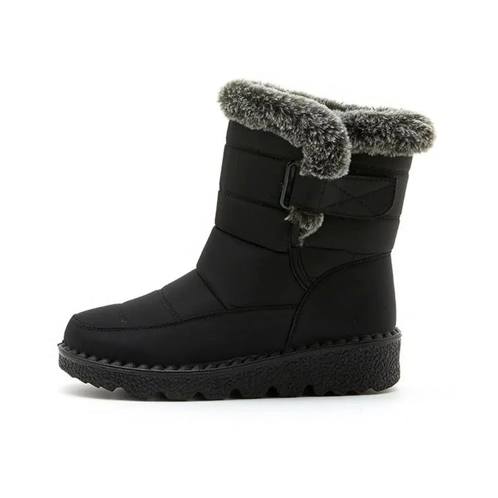 Women’s Quilted Ankle Boots with Faux Fur
