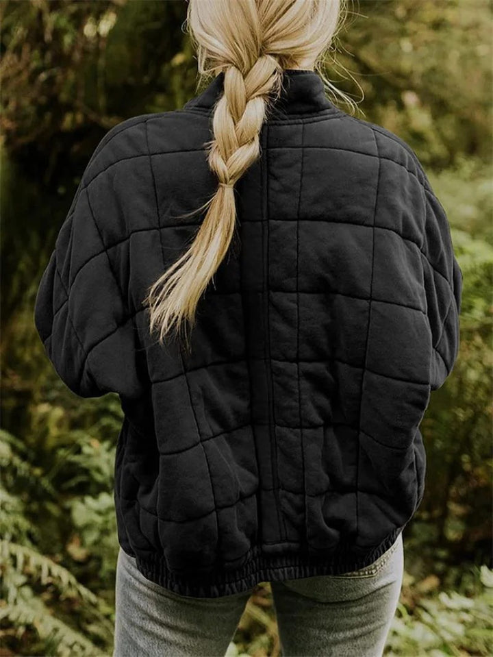 Women’s Quilted Jacket with Stand Collar