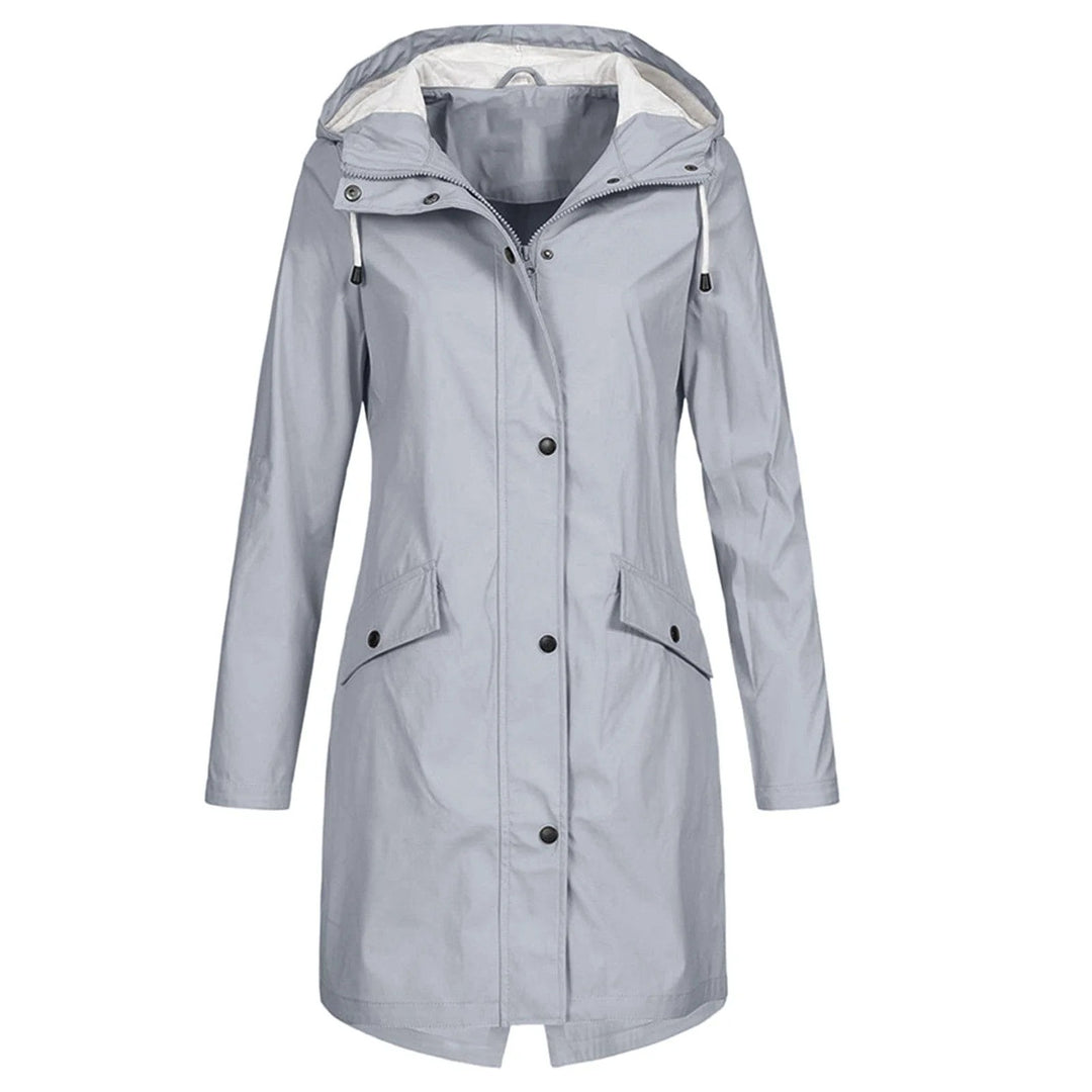 Women’s Raincoat with Hood and Pockets