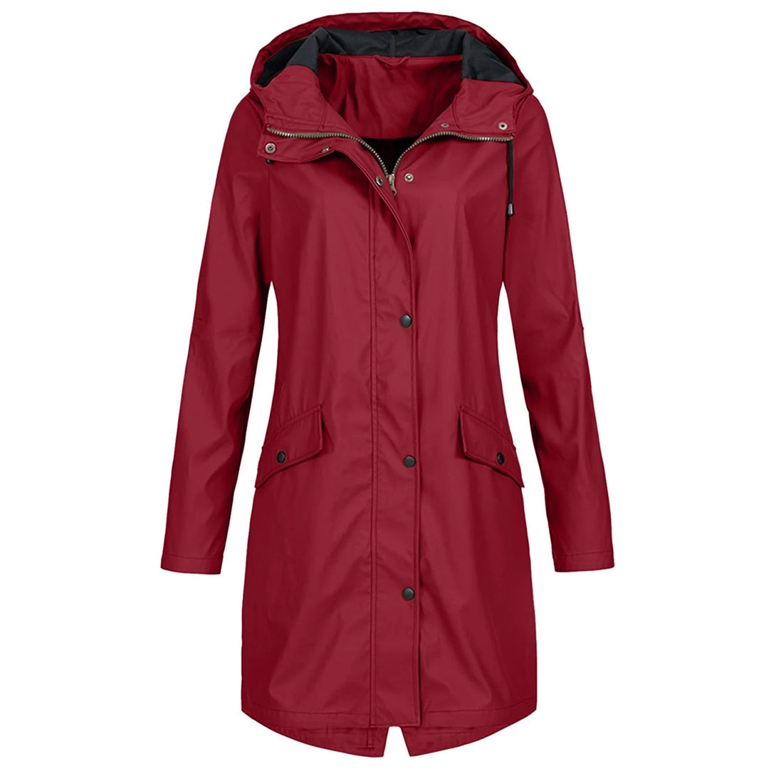 Women’s Raincoat with Hood and Pockets