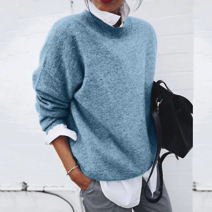 Women’s Textured Sweater with Crew Neck