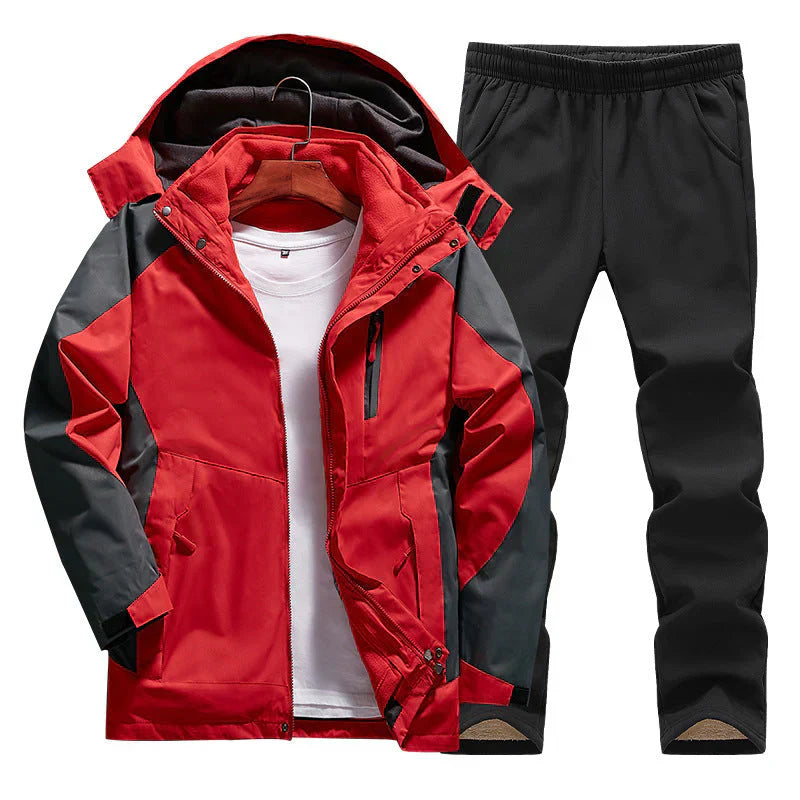 Women’s Three-Piece Set with Hooded Jacket and Pants