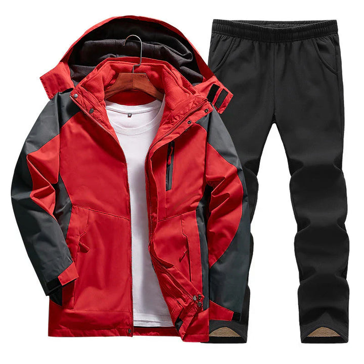 Women’s Three-Piece Set with Hooded Jacket and Pants