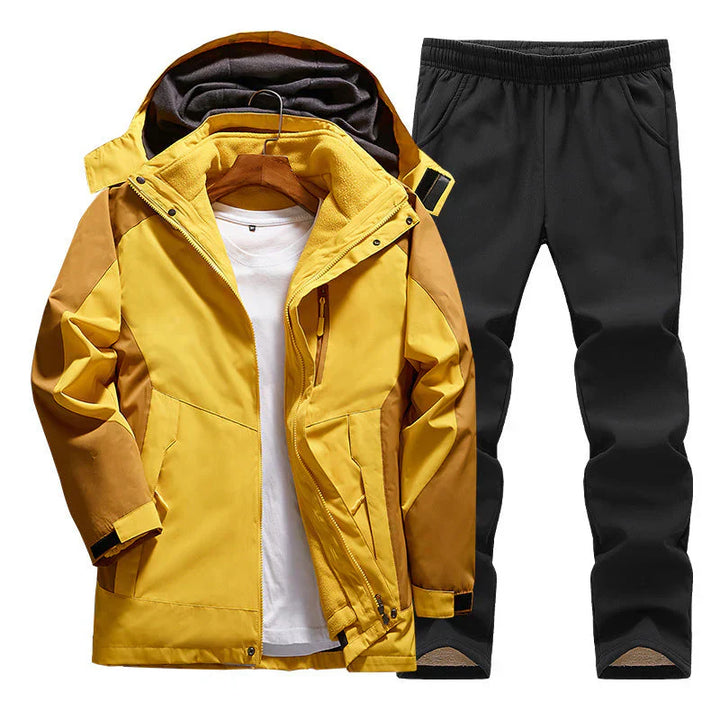 Women’s Three-Piece Set with Hooded Jacket and Pants