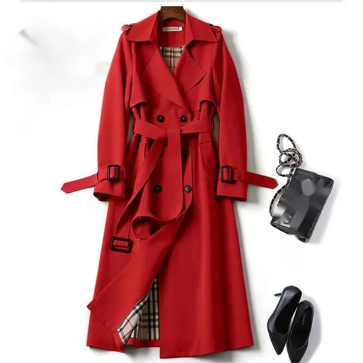 Women’s Trench Coat with Buttons and Belt
