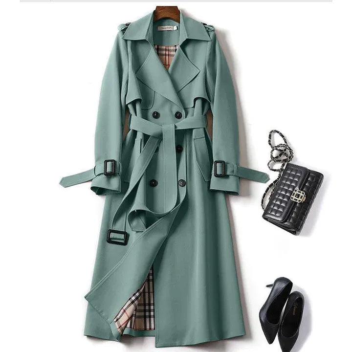 Women’s Trench Coat with Buttons and Belt